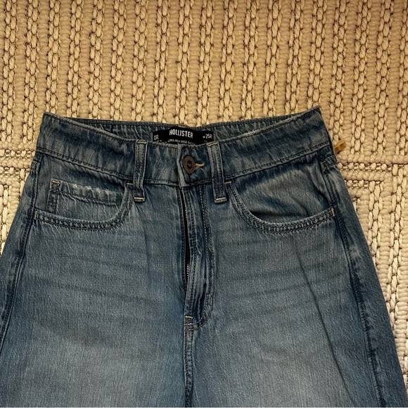 Hollister Blue Wide Leg Flare Jeans - Picture 3 of 13